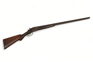 American Antique Double Barrel Pinfire Shotgun, Ca. 1870s-80s, L 46"