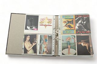 Pin-up Postcard Collection in Binder, Ca. 1950-1960, 200 pcs