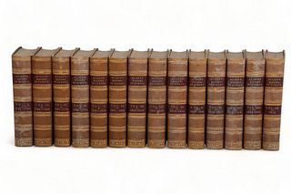 "Alison's History of Europe" 14-Volume Set by Archibald Alison, 1849-1850, H 8.75" W 1.75" Depth 6" 14 pcs