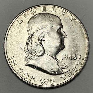 1948 Franklin Silver Half Dollar MS65
