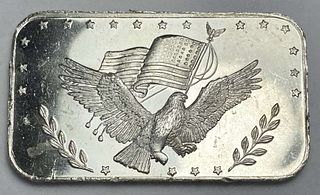 American Flag Eagle .999 Silver Trade Unit 1 ozt Bar