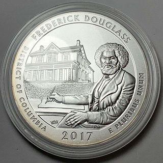 2017-P ATB Frederick Douglass "District Of Columbia" 5 ozt .999 Silver
