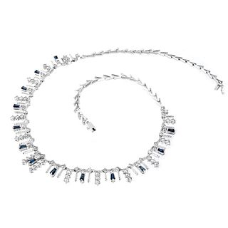 Diamond, Sapphire and 18K Necklace