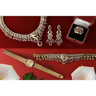 Yessayan Ruby, Diamond and 18K Suite