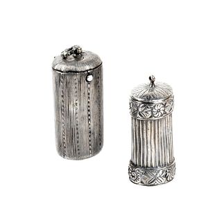 Antique Spanish Colonial Silver Containers