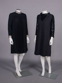 TEAL TRAINA & CARVEN COCKTAIL DRESSES, NEW YORK & PARIS, 1960s