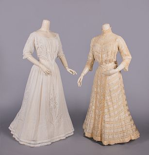 COTTON MULL OR SILK LINGERIE DRESSES, 1900-1908