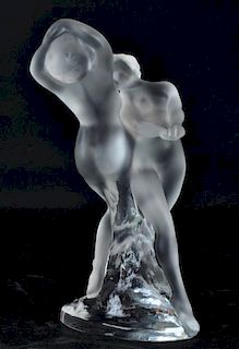 Lalique Crystal Figurine 'Deux Danseuses' Two