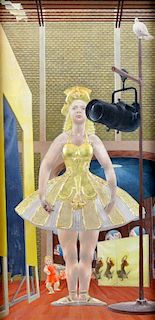 D. Stuart  "Golden Ballerina" Oil on Board