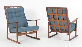  Ib Kofod-Larsen Danish Modern Sled Lounge Chairs