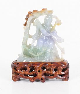 A Small Chinese Jade Carving of Guanyin 