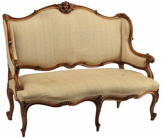 LOUIS XV STYLE UPHOLSTERED SETTEE