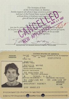 PATRICK SWAYZE 1982 PASSPORT