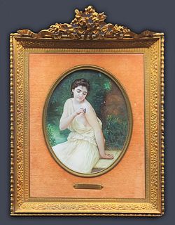 19th C. Watercolor Framed Painting, C.Mack Signed
