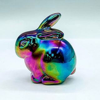 Fenton Amethyst Carnival Glass Bunny Figurine