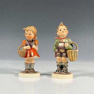 2pc Goebel Hummel Figurines, School Girl, Village Boy