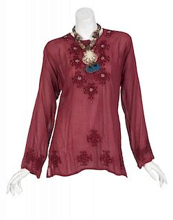 ROZ MEET THE FOCKERS BLOUSE AND NECKLACE