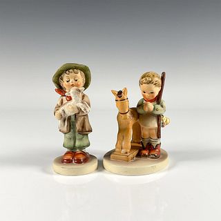 2pc Goebel Hummel Figurines, Lost Sheep Prayer Before Battle