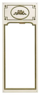 FRENCH LOUIS XVI STYLE PAINTED TRUMEAU FRAME, 79" X 31.5"