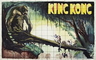 KING KONG FRENCH TWO-PANEL POSTER ORIGINAL ARTWORK