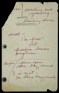 MARILYN MONROE NOTES ON HER MISFITS CHARACTER