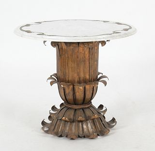 Baroque Style Gilt Metal And Marble Low Table