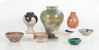 A Group of Japanese Pottery and Porcelain 