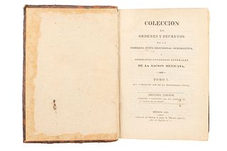Colección de Órdenes y Decretos de la Soberana Junta Provisional Gubernativa, y Soberanos Congresos Generales... 1829. En un volumen.