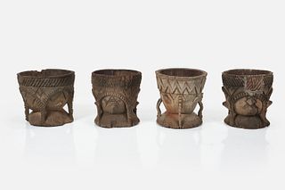 African, Carved Planters (4)