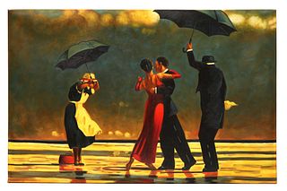 Dancing in the Rain, An Oil on Canvas Painting