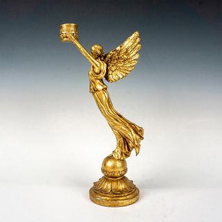 French Empire Style Gilded Candle Holder Winged Victory