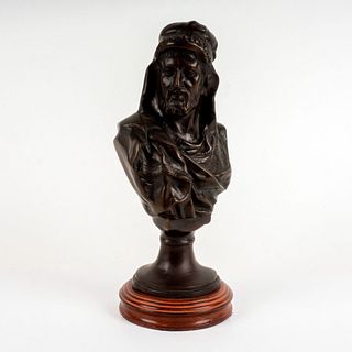 Antique Bronze Sculpture Bust, Man Of The Desert