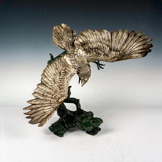 Large Bronze Sculpture American Bald Eagle in Full Flight