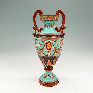 William Schiller & Son Majolica Handled Urn Vase