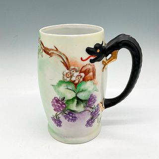 Bavarian Porcelain Dragon Handled Mug