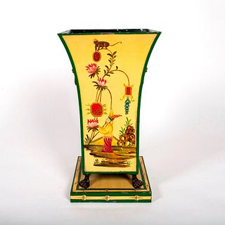 Vintage Chelsea House Metal Chinoiserie Umbrella Stand