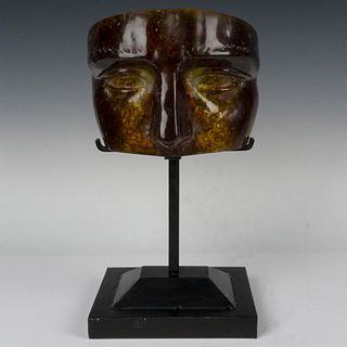 Amber Acrylic Mask Candle Holder