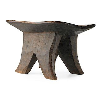 Carved African Headrest