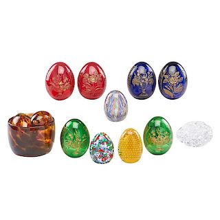 Glass Carved Eggs