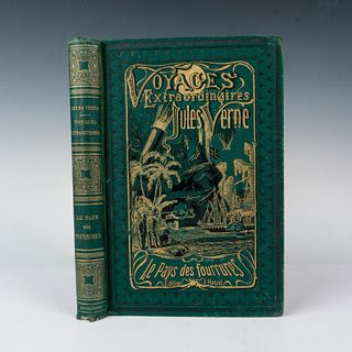 Jules Verne, Le Pays des Fourrures, A L'Obus, Green Cover