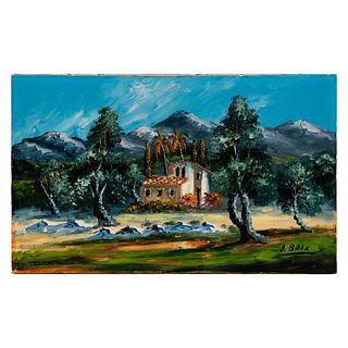 Boix, Original Oil on Canvas, Mountainous Landscape, Signed