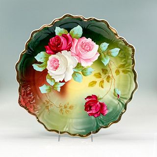 Z.S. & Co. Decorative Porcelain Plate, Roses