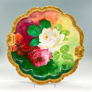 Coronet Limoges Plate, Roses