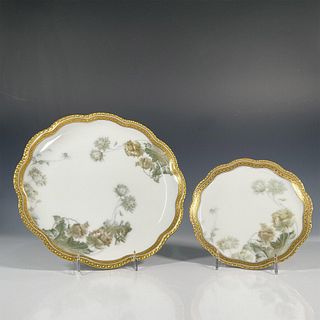2pc Haviland & Co. Decorative Limoges Plates, Dandelions