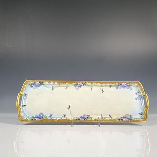 MZ Austria Porcelain Tray, Purple + Blue Flowers