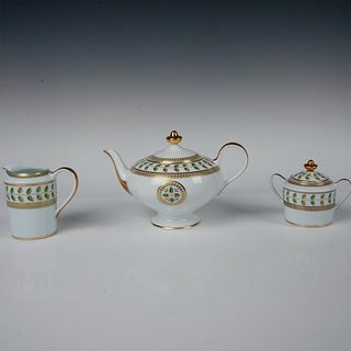 3pc Bernardaud Limoges Porcelain Tea Service, Constance