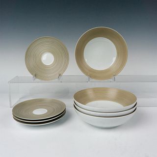 8pc JL Coquet Limoges Porcelain Tableware, Hemisphere