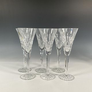 6pc Waterford Crystal Fluted Champagne Glasses, Lismore