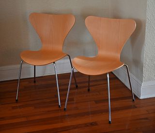 (2) Arne Jacobsen for Fritz Hansen Chairs