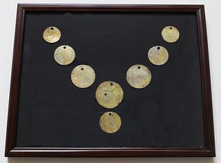 (8) Vicus gilt pendants - Peru